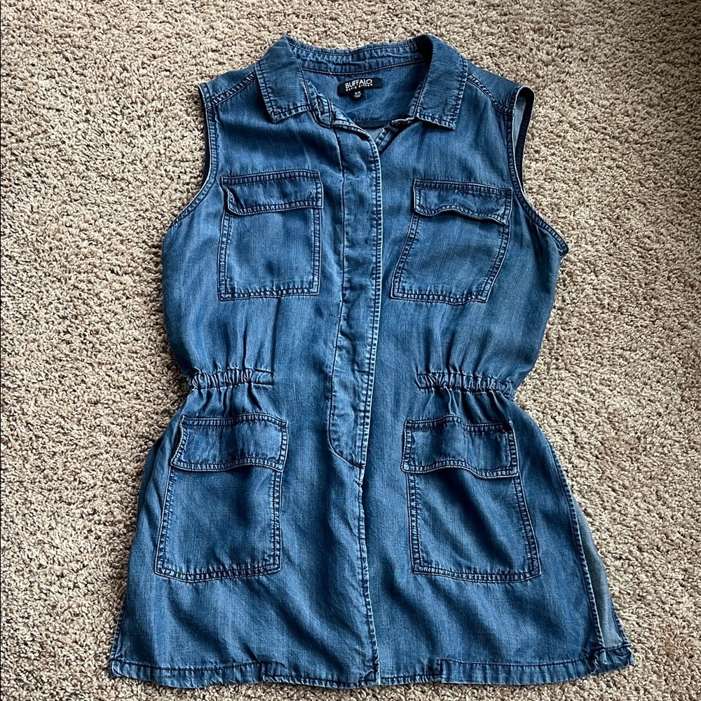 Buffalo David Bitton Indigo Denim Tunic Shirt Size M